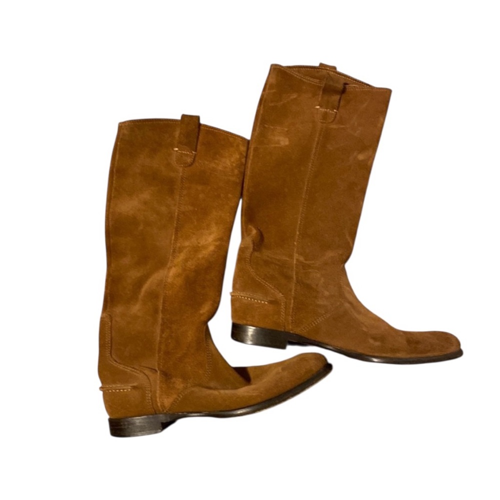 Brown Suede Knee-High Boots